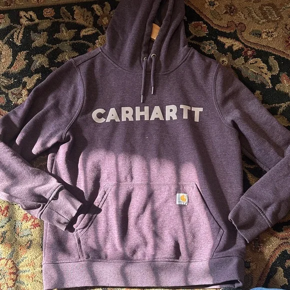 Carhartt Women's Dark Purple Hoodie - Picture 2 of 10